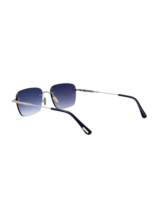 Tom Ford Blue Jake Rectangle-Frame Sunglasses