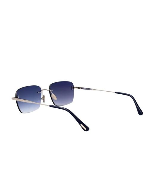 Tom Ford Blue Jake Rectangle-Frame Sunglasses