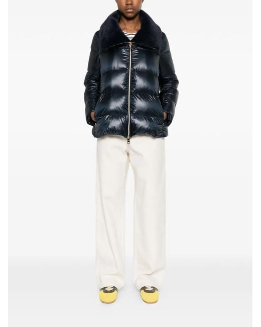 Herno Blue Long-Sleeve Padded Jacket