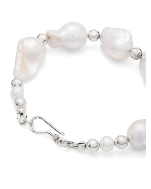 Pulsera Fireball con perlas A Sinner in Pearls de hombre de color White