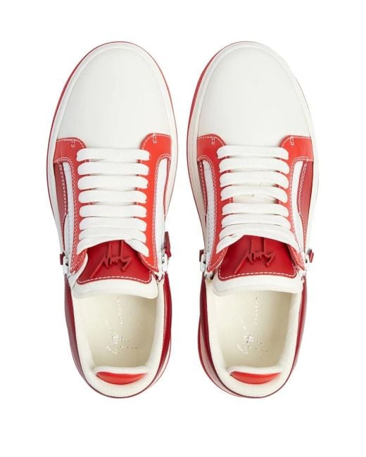 Giuseppe Zanotti Gz94 Sneakers Mit Doppeltem Reißverschluss in Red für Herren