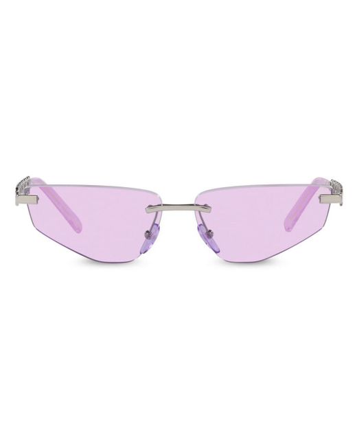 Dolce & Gabbana Pink Cut-out Cat-eye Frame Sunglasses