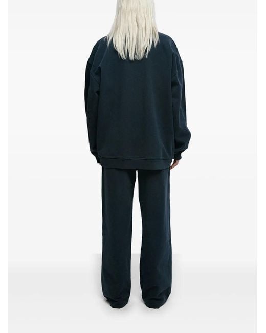 Mainless Blue Cotton Track Pants