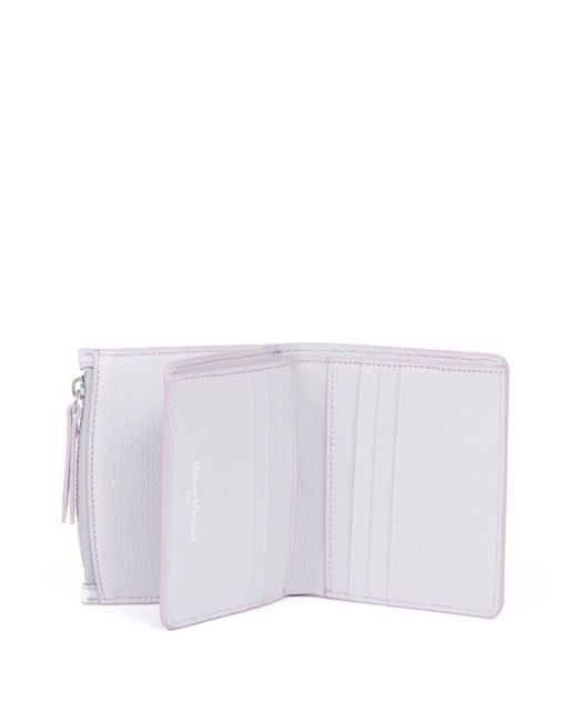 Maison Margiela Four-stitch Leather Bi-fold Wallet in White for