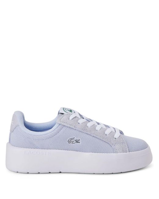 Lacoste White Logo-embroidered Lace-up Sneakers
