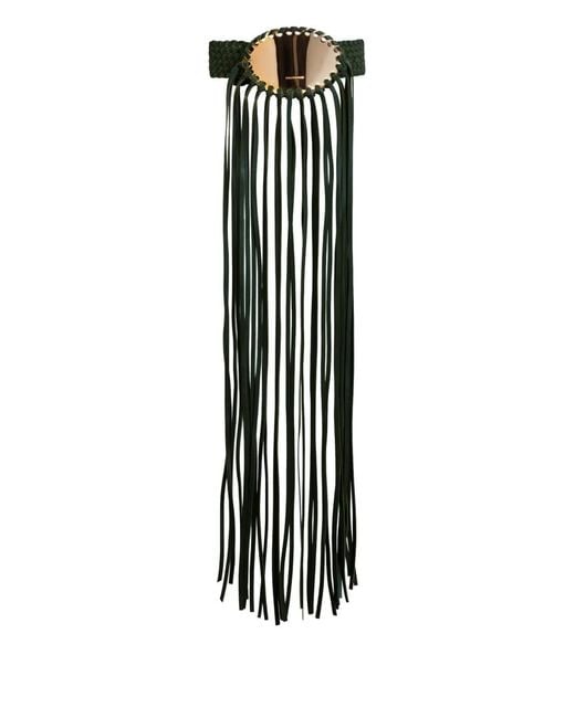 Silvia Tcherassi White Maya Fringed Belt