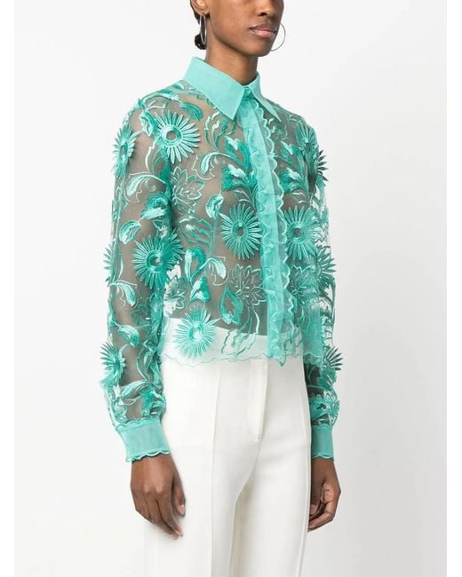 Alberta Ferretti Green Top