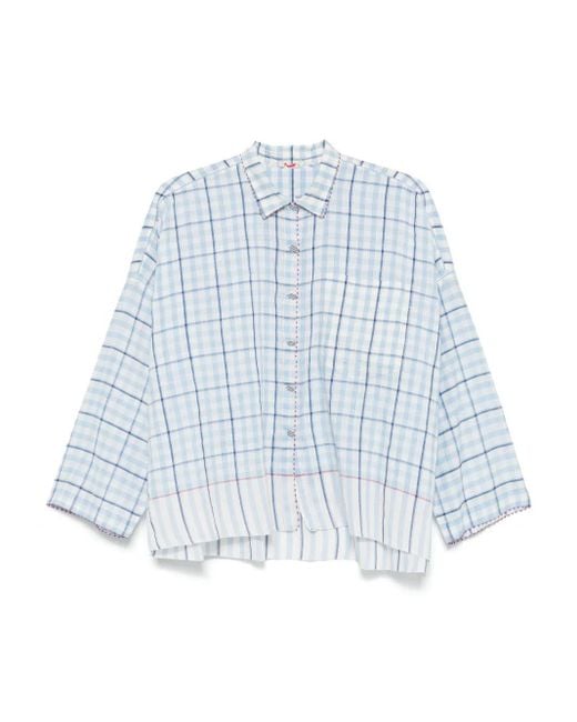 Péro Blue Hemd Mit Vichy-Karo