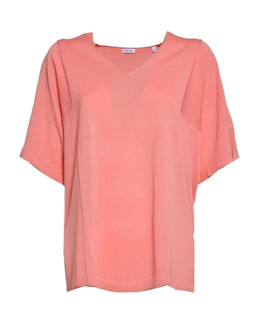 Aspesi Pink Knitted T-Shirt