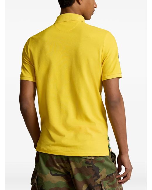 Polo Ralph Lauren Yellow Printed Polo Shirt for men