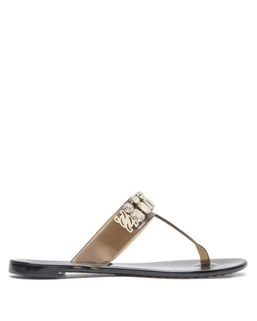 Casadei White Jelly Flip Flops