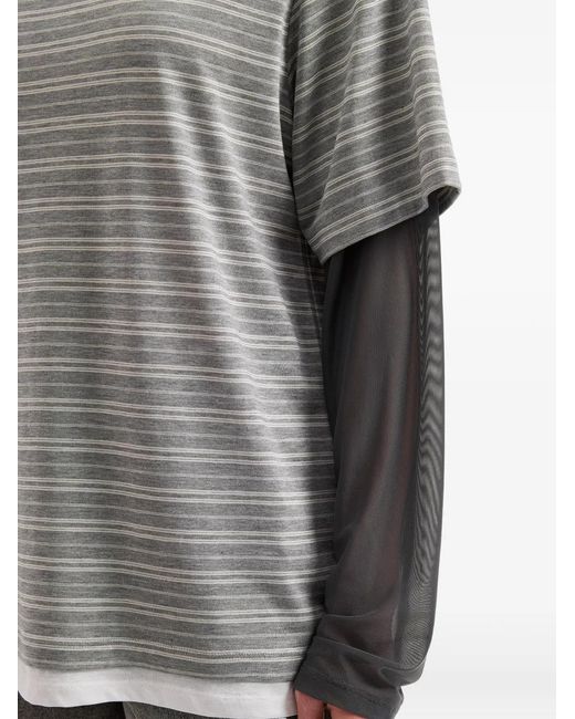 Mini Cream Gray Layered T-Shirt