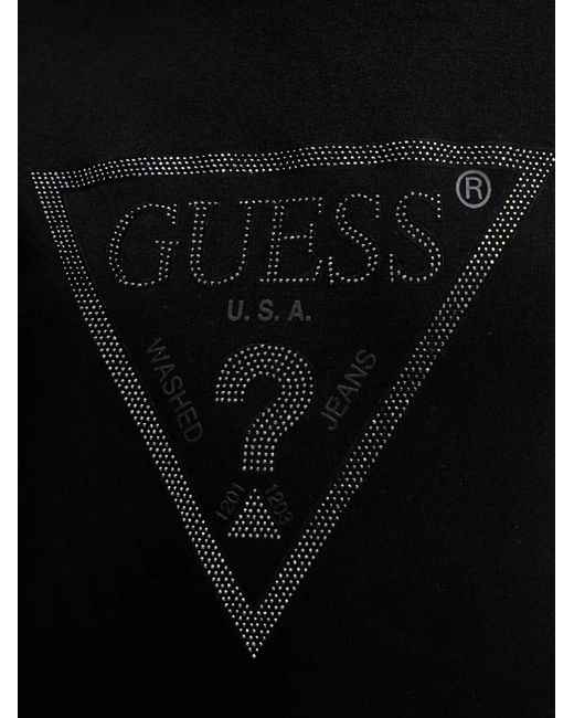 Guess Black Embellished-Logo Sweatshirt