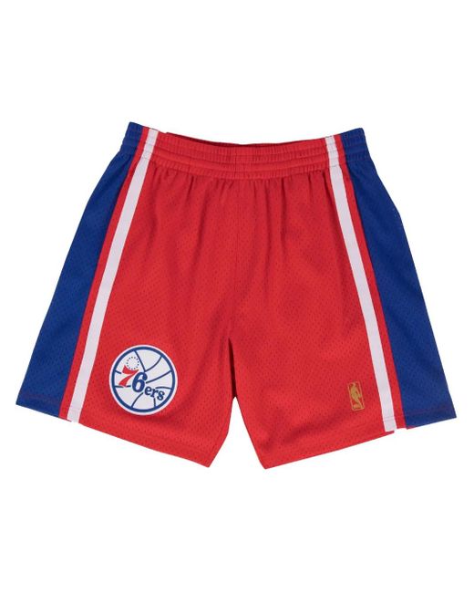 Mitchell & Ness Red 1996/97 Philadelphia 76Ers "Scarlet" Swingman Shorts for men