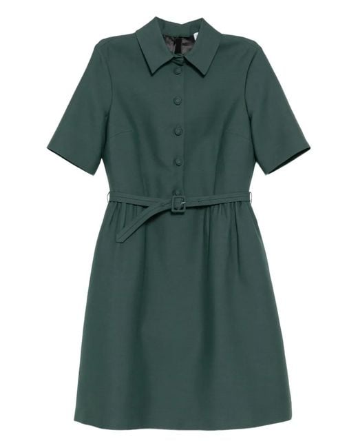 Dice Kayek Green Wool Midi Dress