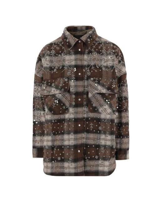 Stella McCartney Gray Embroidered Check Jacket