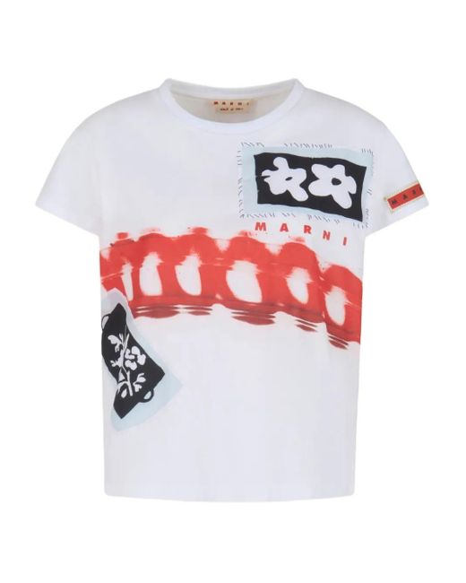 Marni グラフィック Tシャツ White
