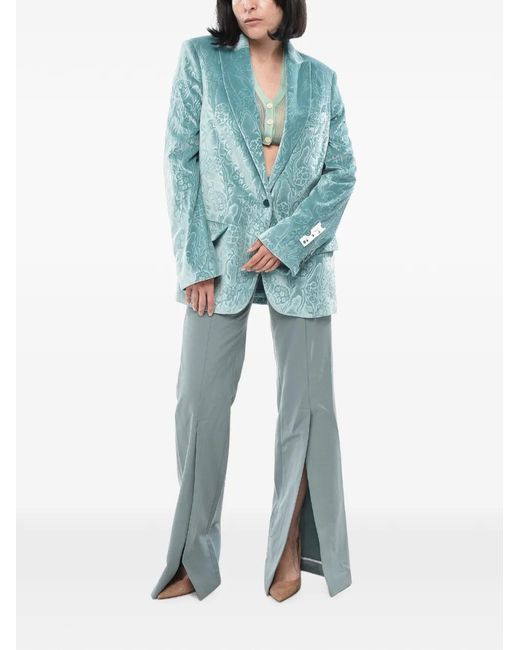 Off-White c/o Virgil Abloh Blue Buttoned Blazer
