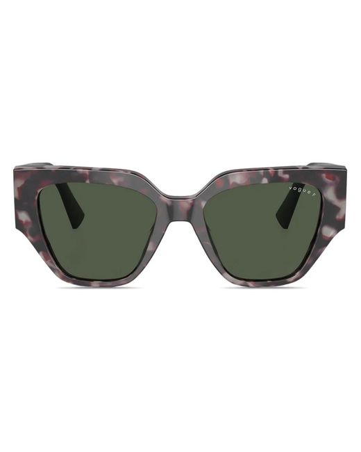 Vogue Eyewear Green Tortoiseshell-Effect Sunglasses