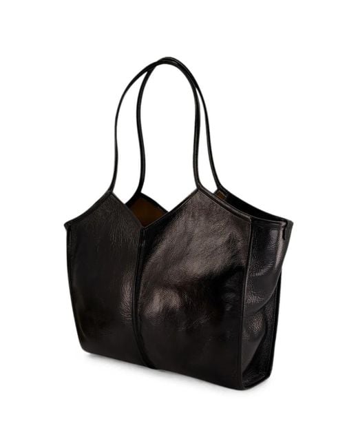 Hereu Black Medium Calella Distressed Leather Tote Bag for men