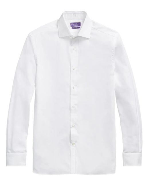 Ralph Lauren White Poplin Shirt for men