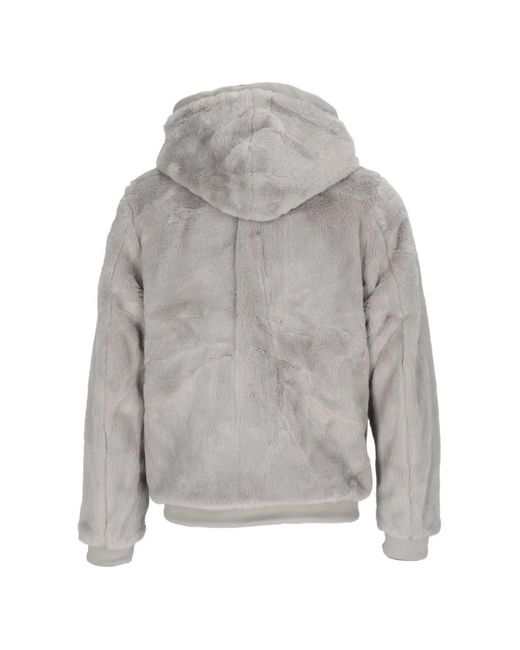 K-Way Green Reversible Faux-Fur Jacket