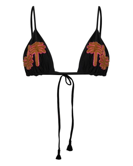 Haut de bikini Palm Tree Johanna Ortiz en coloris Black