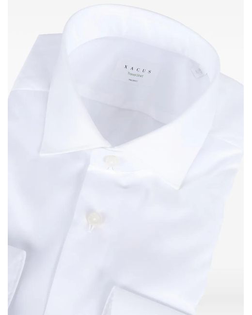 Xacus White Button-Down Shirt for men