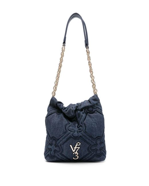 V73 Blue Nyala Denim Shoulder Bag