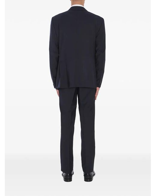 Tagliatore Blue Double-Breasted Virgin Wool Suit for men