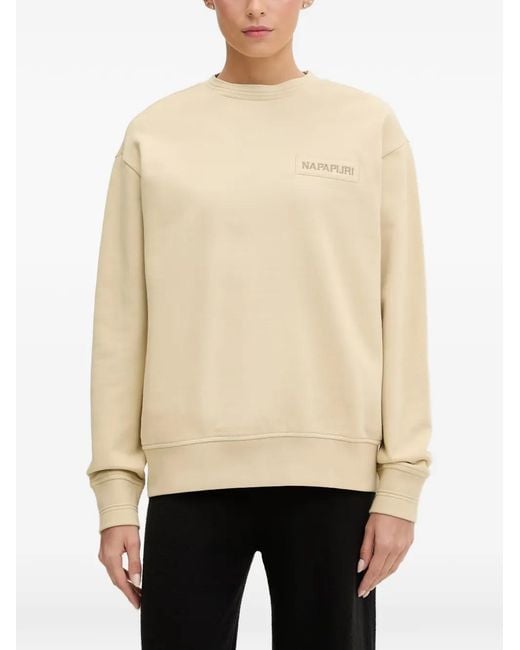 Napapijri Natural Clarao Logo-Patch Sweatshirt