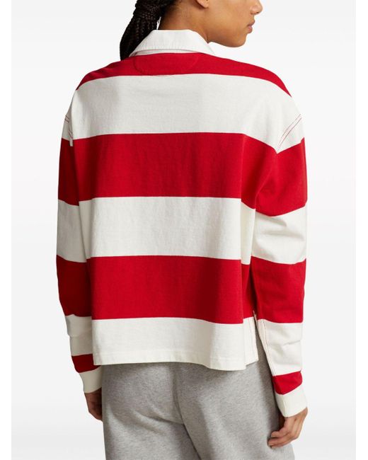 Polo Ralph Lauren Red Striped Long-sleeve Top
