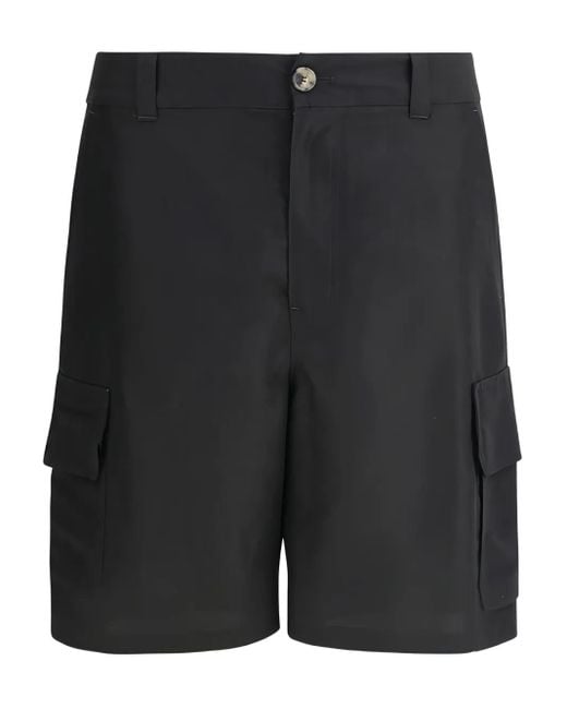 Loewe Black Cargo-Pocket Shorts for men