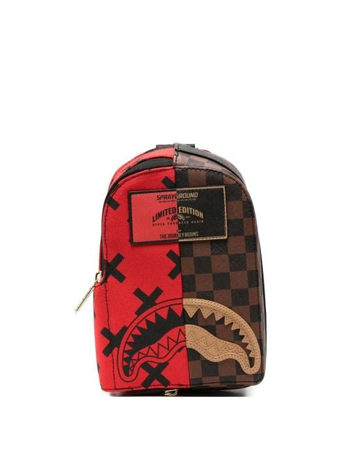 Sprayground Red Sac À Dos Divide & Conquer À Carreaux