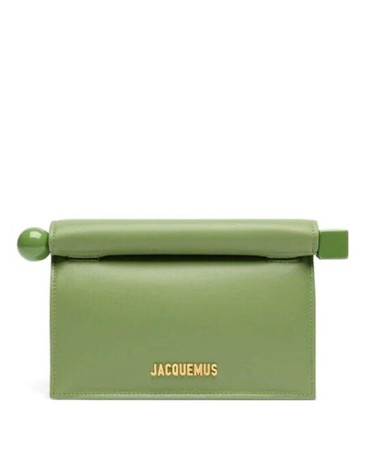 Jacquemus Green La Petite Pochette Rond Carré Clutch Bag