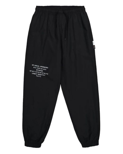 Pantalones con bajos rasgados (w)taps de hombre de color Black