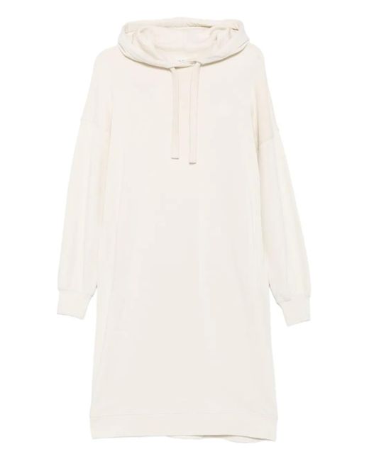 Marc O' Polo White Hooded Drawstring Dress