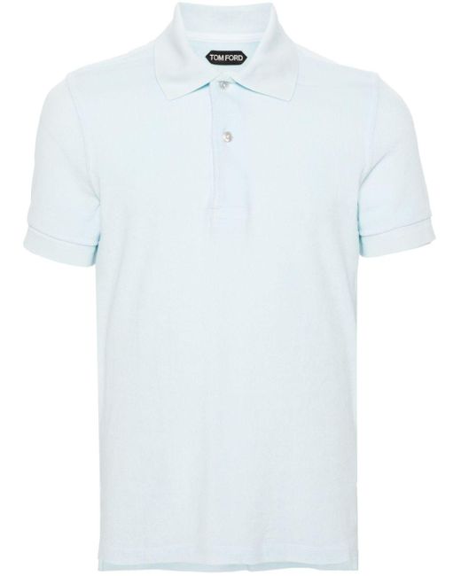 Tom Ford White Towelling-finish Polo Shirt for men