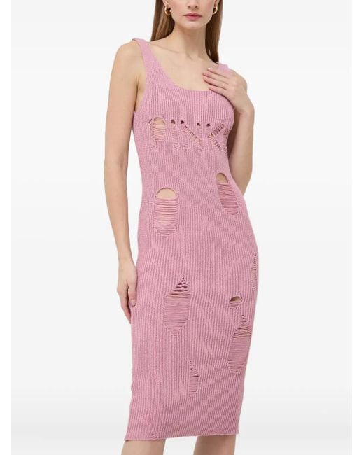 Pinko カットアウト リブドレス Pink