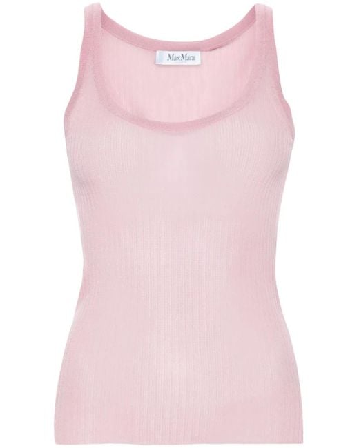 Max Mara Pink Silk Tank Top