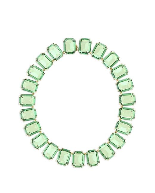 Swarovski レディース グリーン Millenia エンブロイダリーカラー