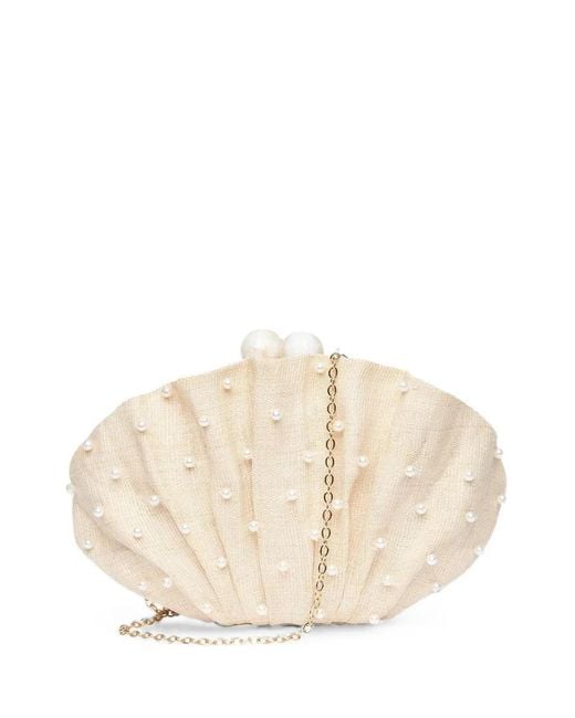 Poolside Natural Origami Scallop Clutch Bag