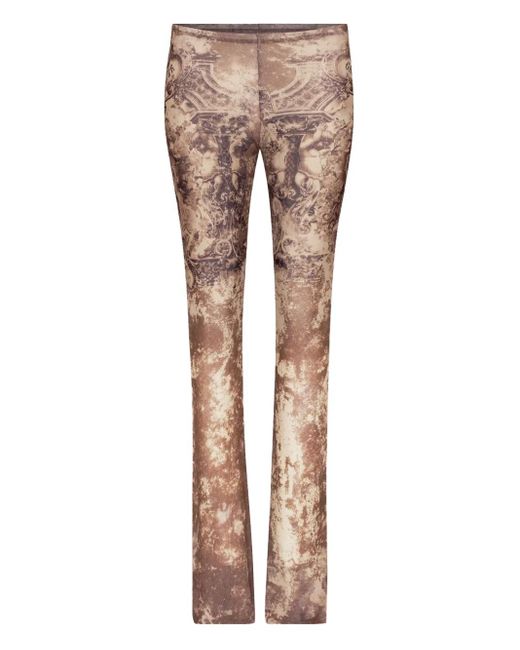 Jean Paul Gaultier Broek Met Medallion-Print in het Gray
