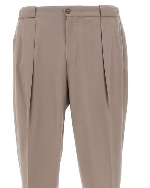 Briglia 1949 Gray Straight-Leg Trousers for men