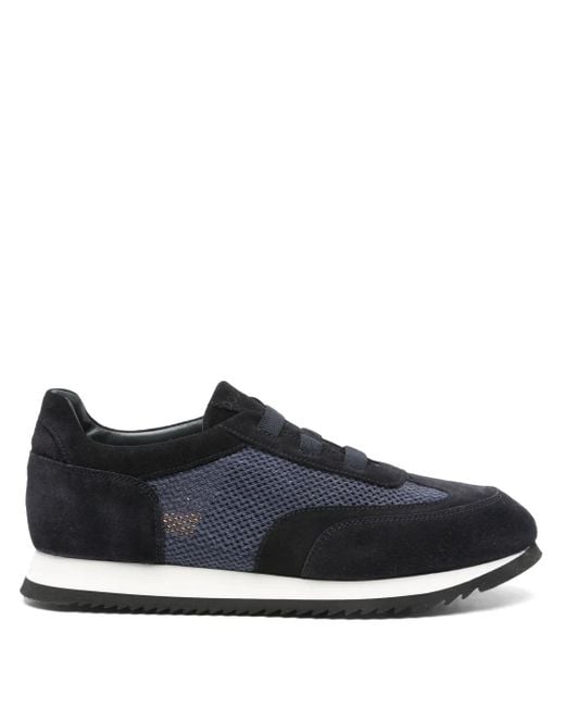 Sneakers Con Design A Inserti di Doucal's in Black da Uomo