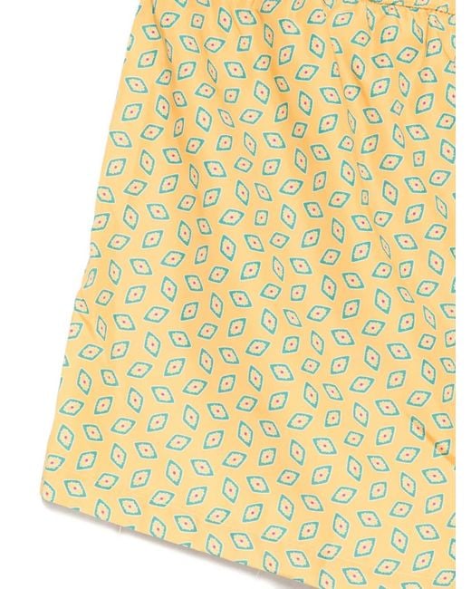 Kiton Natural Patterned Swim Shorts for men