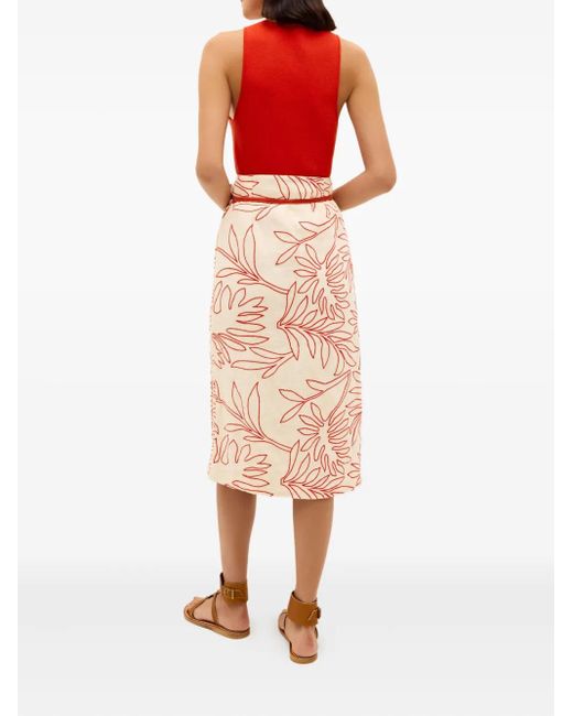 Top Miranda sin mangas Marie Oliver de color Red