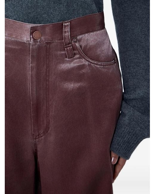 Issey Miyake Purple Jean À Coupe Ample