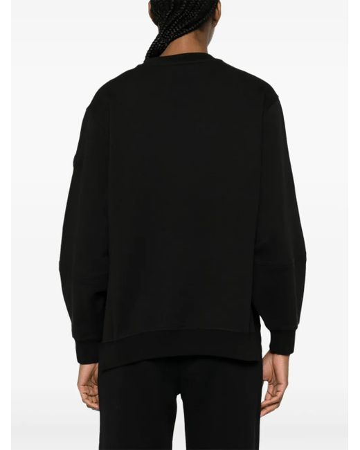 Moncler Black Embossed-Logo Cotton Sweatshirt