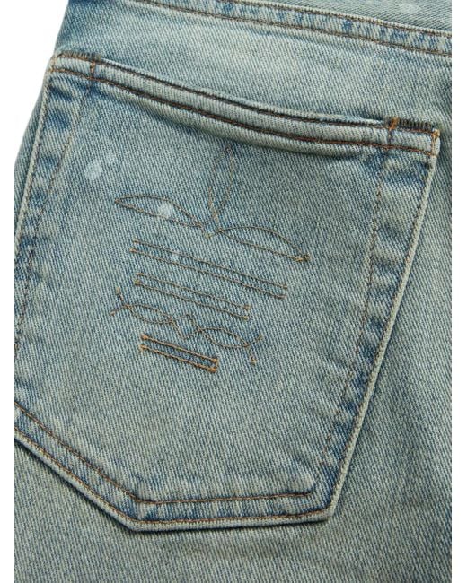 RRL Blue Ausgeblichene Straight-Leg-Jeans